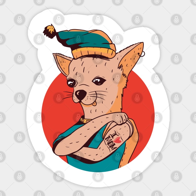 CHIHUAHUA MOM TATTOO Sticker by jasebro